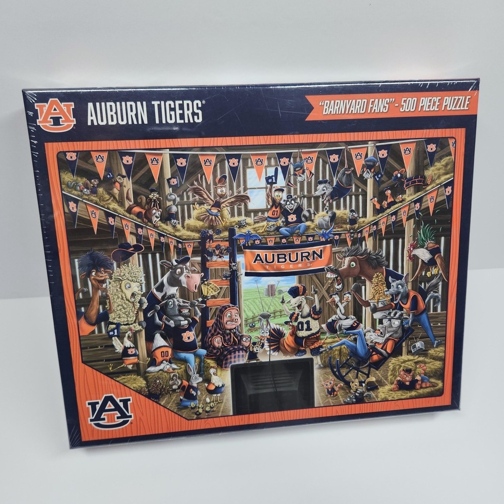 Auburn Tigers Puzzle One Size Multi-Color NCAA Football YouTheFan 500 Piece NEW